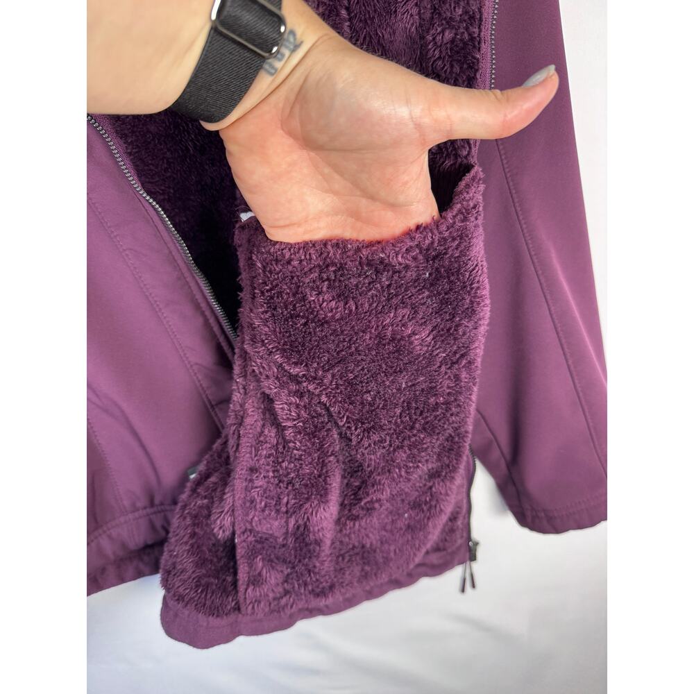 ZeroXposur Women's Softshell Jacket XL Purple Faux Fur Lined Hooded Winter - Picture 11 of 11
